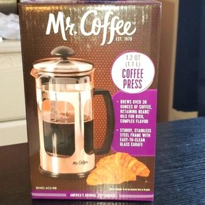 MR. COFFEE 1.2 COFFEE PRESS NEW